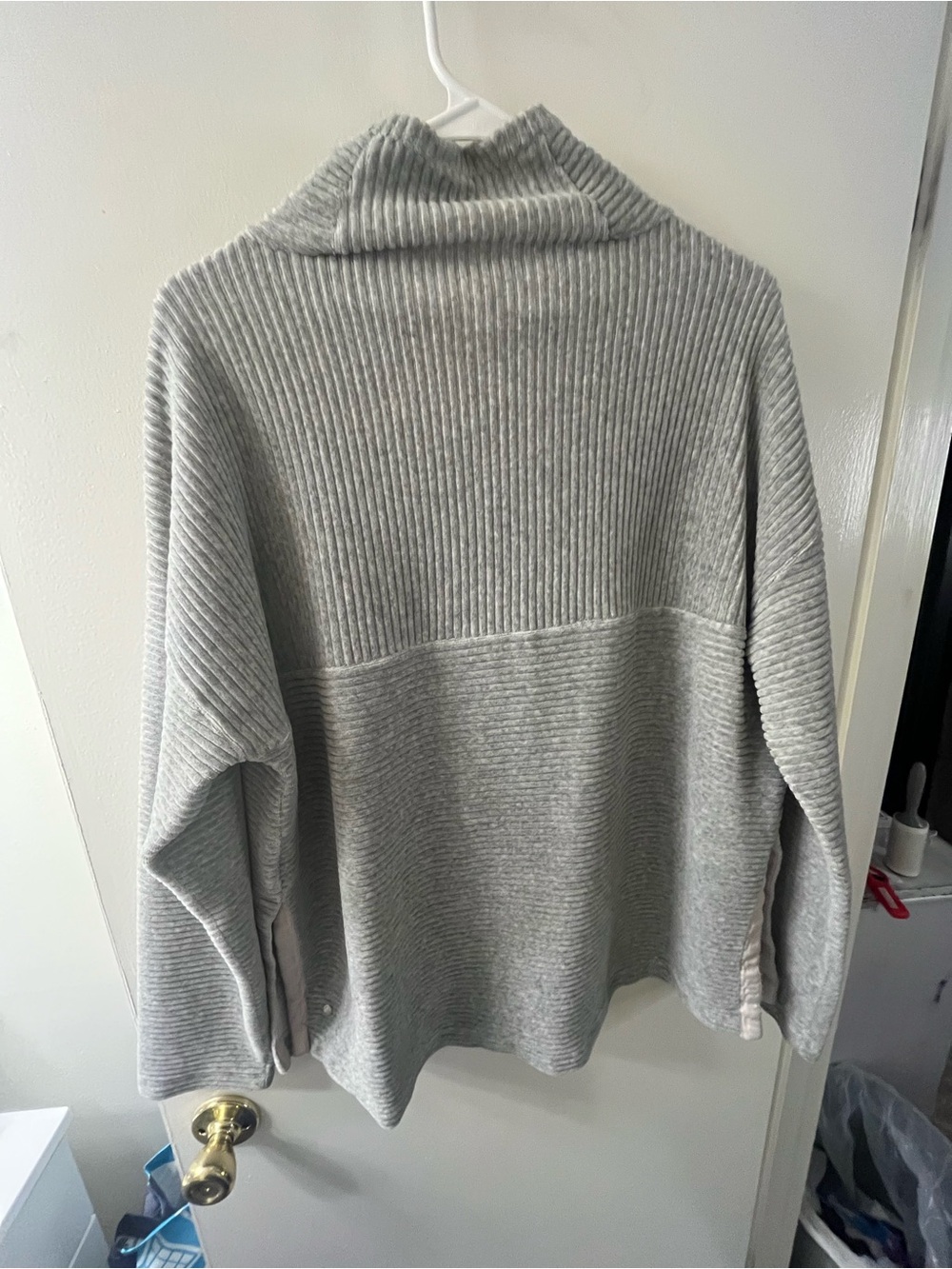 Zella Cozy Ribbed Turtleneck Sweater - Light Gray - Picture 3 of 7